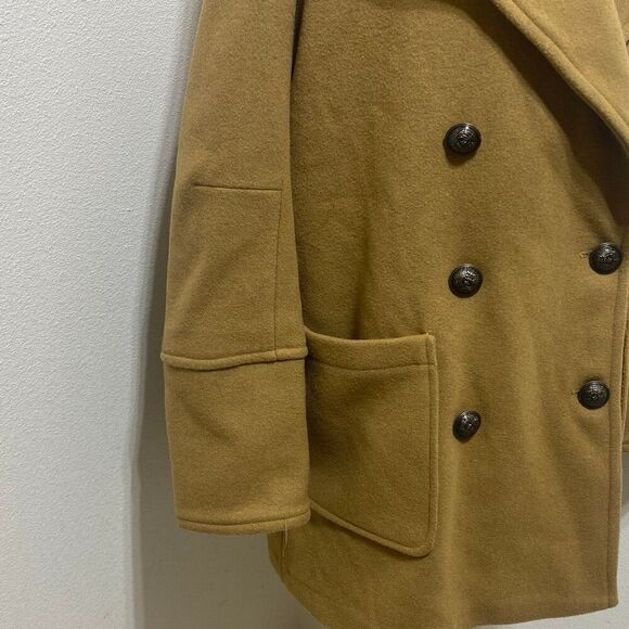 Free People Naiomi Wool Blend Peacoat Camel Tan Size Small - Picture 4 of 12